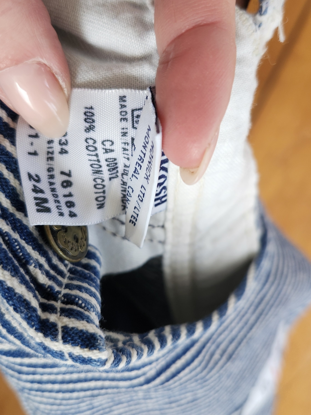Vibtange OshKosh B'gosh Railroad Stripe Children's Overalls - Picture 3 of 3